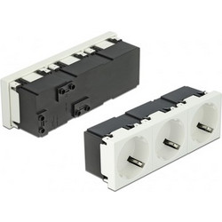 DELOCK DELOCK τριπλό module πρίζας ρεύματος Easy 45 81323, 45 45x45mm, 5τμχ