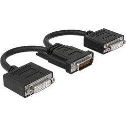 DELOCK DELOCK αντάπτορας DMS-59 σε 2x DVI 65281, 20cm, μαύρος