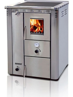 Senko C-20 Inox Mat Ξυλόσομπα Καλοριφέρ Αερόθερμη
