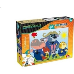 Παιδικό Puzzle Lisciani Giochi Double Face Maxi Disney Zootropolis 108 Κομμάτια