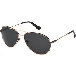 Police SPLL11 0302 Γυαλιά Ηλίου Aviator Μεταλλικά Χρυσά με Μαύρο Polarized Φακό