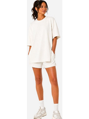 energetics Γυναικείο T-shirt Long Side Slits Μπεζ
