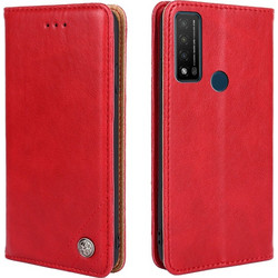 Tel1 TCL 20R Non-Magnetic Retro Θήκη Βιβλίο - Red