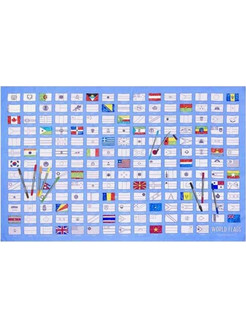 Τραπεζομάντιλο Χρωματισμού Eat Sleep Doodle World Flags