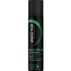 Hairspray Syoss 75ml Mini Λάκ Μαλλιών MaxHold 3 IN 1 Strong Hold Νο5