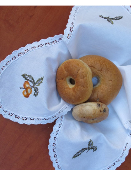 Θήκη Για Cookies, Ψωμί Με Κέντημα Βελανίδι Salt ΙΙΙ One Size Άσπρο