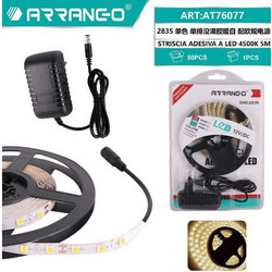 Ταινία LED 12V SMD2835 Φυσικό Λευκό 4500K 5m με Τροφοδοτικό Arrango