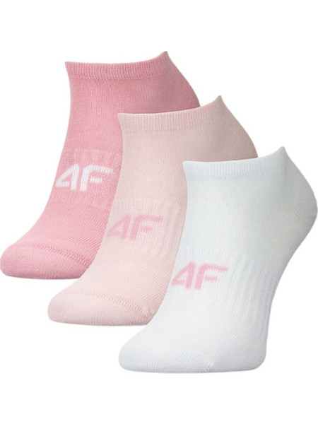 4F Παιδικές Κορίτσι Κάλτσες 3pack 4FJWMM00USOCF496-93S Πολύχρωμο Ροζ