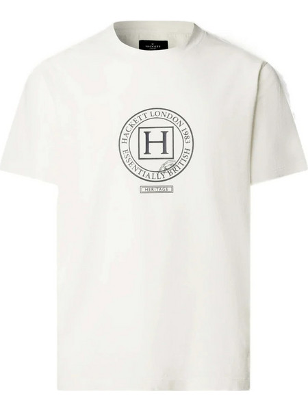 HACKETT MADRAS HERITAGE H EXP T-SHIRT ΜΠΛΟΥΖΑ HM5000087-803-OFF WHITE