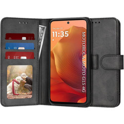 Techsuit Diary Book Θήκη Πορτοφόλι Μαύρο (Motorola Moto G17 / G17 Power / G15 / G15 Power)