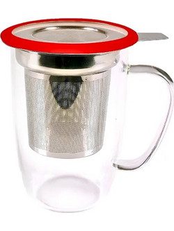 Κούπα Τσαγιού με Φίλτρο TasTea Κόκκινη 450ml Yoko Design