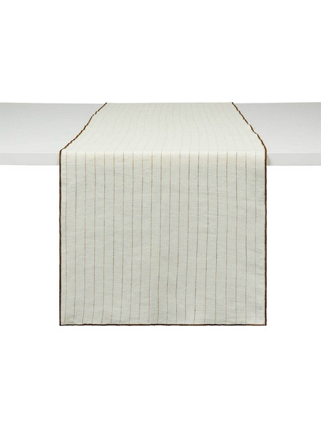 Coincasa ράνερ με ριγέ σχέδιο 40 x 140 cm - 007429536 Λευκό