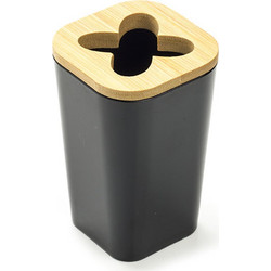 Θήκη Οδοντόβουρτσας Bathroom Solutions 7x7x12 cm Μαύρη 170456650