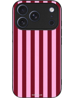 Sonique Stripe Stories Series Θήκη με Σχέδιο «Ρίγες Ροζ - Κόκκινο» (iPhone 17 Pro)