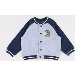 βρεφική ζακέτα φούτερ γκρι baseball για αγόρι
