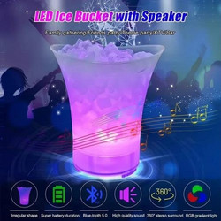LED RGB Φωτιζόμενη Σαμπανιέρα 5L με Bluetooth Ηχείο CC-100