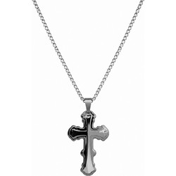 Ghetto Men s Cross Necklace 50cm Chain