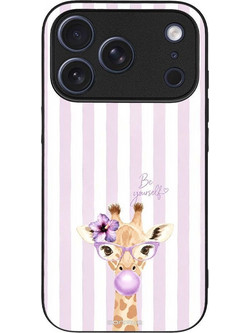 Sonique Stripe Stories Series Θήκη Καμηλοπάρδαλη με Τσιχλόφουσκα Lilac (iPhone 17 Pro)