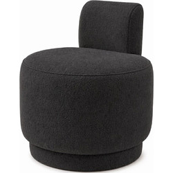 Papatya Πολυθρόνα Ανθρακί Guess Boucle 774BNT1116 51x63x63cm