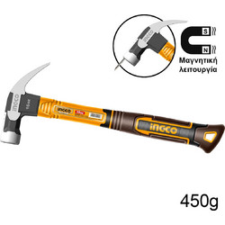 Σφυρί Προκοβγάλτης Σκεπάδων Μαγνητικό 450g INGCO HCH81016