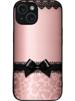 Sonique Diva Series Back Cover Λεοπάρ Φιόγκος - Ροζ (iPhone 15)