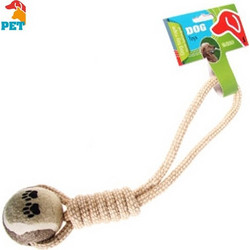PET COMFORT Σχοινί και Μπάλα Παιχνίδι για Σκύλους από Βαμβάκι - Παιχνίδια για Κατοικίδια 10009033