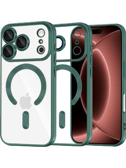 Techsuit Luxury Crystal MagSafe Θήκη iPhone 17 Pro Max Deep Green