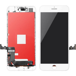TW INCELL LCD για iPhone 8 Plus, camera-sensor ring, earmesh, λευκή