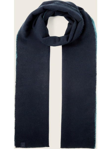 Tom Tailor Κασκόλ Διπλής Όψης Basic Scarf 1043559-10668 Μπλε/Πράσινο