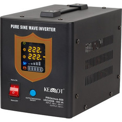 KEMOT PROsinus-800 emergency power supply unit - a pure sine wave inverter with a 12V charging function, 230V, 800VA/500W - black
