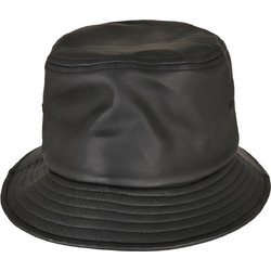 Flexfit Imitation Leather Καπέλο Bucket Μαύρο