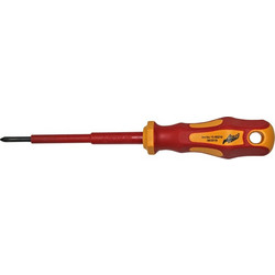 Adeleq Κατσαβίδι SUP11 VDE 1000V Σταυρός 75mm με Κίτρινη-Κόκκινη Λαβή (15-65210)