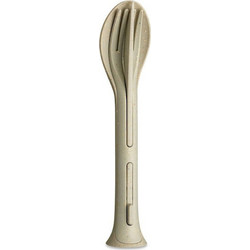 Koziol cutlery set 3-piece KLIKK POCKET nature desert sand