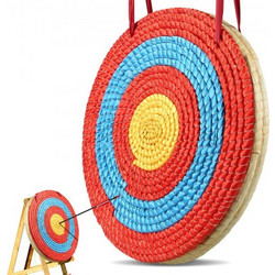VEVOR Archery Target, 3 Layers 20" Arrow Target, Traditional Solid Straw Στρογγυλό Τόξο Σκοποβολής Στόχου Τοξοβολίας, Χειροποίητα Βέλη Στόχος, Έγχρωμο Σχοινί Στόχος για Κυνήγι Υπαίθρου Πρακτικής Σκοπο