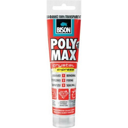 Bison Poly Max High Tack Crystal Express Σφραγιστική Κόλλα Σιλικόνη Διάφανη 115 g - 6314306