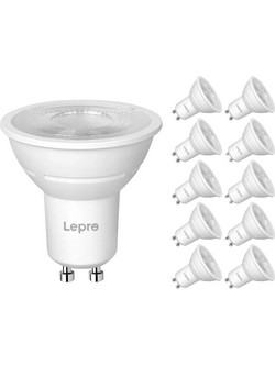 LEPRO 200084-WW-EU-10 Λάμπα LED GU10, Ρυθμιζόμενη, 4,5 W, 345 lm, 2700 K, 38 Συσκευασία 10 Τεμαχίων