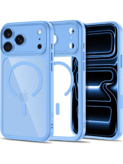 Tech-Protect MagPeak MagSafe CC Θήκη Light Blue / Clear (iPhone 18 Pro Max / 17 Pro Max)