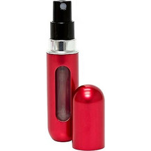 Επαναγεμιζόμενος Μπουκαλάκι Αρώματος 5 ml με Δείκτη Στάθμης, σε Κόκκινο Χρώμα, 1.5x8 cm - Aria Trade