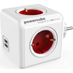 ALLOCACOC PowerCube Original USB - Πολύμπριζο - Κόκκινο 1202RD/DEOUPC