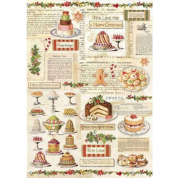 Stamperia Ριζόχαρτο Decoupage A4 (21x29,7cm) Christmas Vintage Patisserie