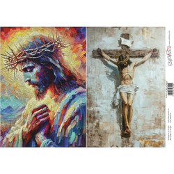 Craftistico Ριζόχαρτο Decoupage 30x40cm Ιησούς Χριστός Εσταυρωμένος II