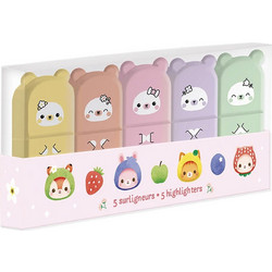 5 MINI ΜΑΡΚΑΔΟΡΟΙ ΥΠΟΓΡΑΜΜΙΣΗΣ JANOD STATIONARY (ΓΙΑ ΠΑΙΔΙΑ +6)