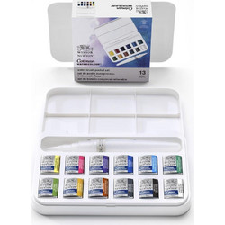 Winsor & Newton Cotman 12 Νερομπογιές με Πινέλο Y0390658
