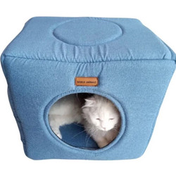 Robert Shop Collection 3D Convertible Pet Bed Light Blue