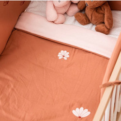 Nattou Susie & Bonne Κουβέρτα Κούνιας Βαμβακερή Orange 100x135cm