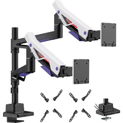 BRATECK gaming βάση γραφείου για 2x οθόνες LDT95-C024UCP, 24-57" έως 27kg, heavy duty