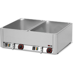 Bain Marie διπλό για GN 1/1 με βρυσάκια απορροής BMV 2115
