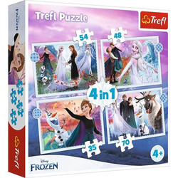 Παιδικό Puzzle Trefl Disney Frozen II 4 in 1 35 + 48 + 54 + 70 Κομμάτια 34344