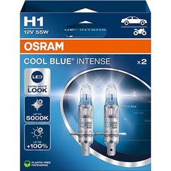 Λάμπες H1 Cool Blue Intense Osram 12V 55W 5000K έως +100% φως 2τμχ | OSRAM 64150CBN-2HB