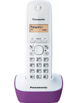 Panasonic KX-TG1611 Ασύρματο Τηλέφωνο Λευκό Μωβ